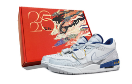 Jordan Баскетбольные кроссовки Legacy 312 с низким верхом, амортизирующие, противоскользящие и износостойкие, мужские, синие, белые hj3480-140（team477-银影尘脱） | blue white