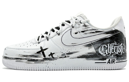 Nike Кроссовки для скейтбординга Air Force 1 He Su Space, Ink Demon, устойчивые к истиранию, низкие, мужские, черно-белые cw2288-111（team905-墨邪蚀影） | black white