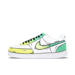 Nike Кроссовки Court Vision 1 Lime Mango, износостойкие, низкие, для скейтбординга, мужские, желтые, белые, зеленые dh2987-101（team878-青柠芒果） | yellow white green