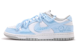 Nike Кроссовки для скейтбординга Dunk, износостойкие, низкие, мужские, белые, синие hf5441-105(team拾伍-男款白蓝二) | blue white