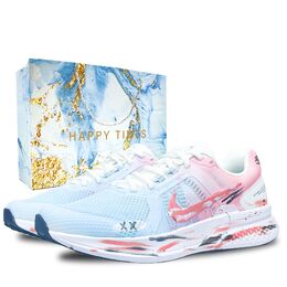 Nike Кроссовки Run Swift 2 с дышащим покрытием, износостойкие, низкие, мужские, цвет синий/розовый cu3517-101(team169-涂鸦制造者lu蓝) | light blue