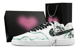 Nike Кроссовки Court Vision 1 Bamboo Shadow Together с низким верхом, противоскользящие, износостойкие, мужские, зеленые dh2987-101(team1171-与竹共影-礼盒） | green