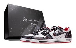 Nike Низкие противоскользящие кроссовки для скейтбординга EBERNON Crimson Moon, мужские, черные, красные, белые aq1774-101(team691-腥红之月s-box) | black red white