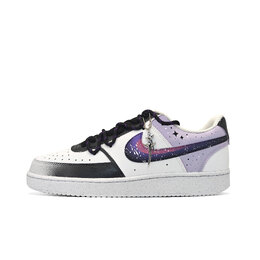 Nike Кроссовки для скейтборда Court Vision 1 Star Trail, износостойкие, низкие, мужские, черно-белые dh2987-101(team1314-星芒轨迹) | black white