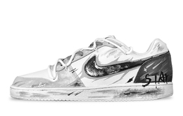 Nike Кроссовки для скейтбординга EBERNON Low Slacker Card, Starry Sky Guardian Gray, серые, с противоскользящим верхом, мужские, серо-белые aq1775-100(team528-星空守护灰) | gray white