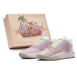 Nike Баскетбольные кроссовки Precision 7 Lively Island, цвет "коробка", кремовый, Fufu Shock Absorbers, низкие, мужские, розово-серые fn4322-100(team799-奶油芙芙s-box) | pink gray