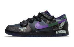 Nike Кроссовки для скейтбординга Dunk Vintage Black Style, износостойкие, низкие, мужские, сине-серо-фиолетовые fv8106-361(team196-复古黑潮) | gray