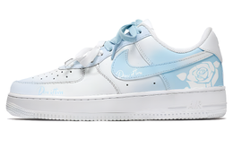 Nike Кроссовки Air Force 1 Crushed Ice, износостойкие, низкие, для скейтбординга, мужские, белые, синие cw2288-111(team201-男款碎冰) | white blue