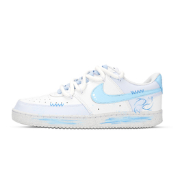 Nike Кроссовки Court Vision 1 Blue Fish, износостойкие, низкие, для скейтбординга, мужские, сине-белые dh2987-101（team-883蓝色小鱼） | blue white