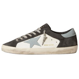 Golden Goose Низкие мужские кроссовки для скейтбординга Super Star, цвет: сине-серый gmf00103.f006580.82828