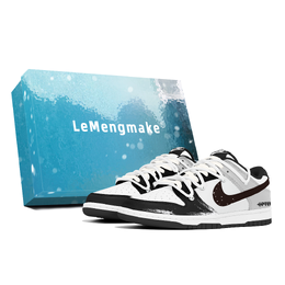 Nike Кроссовки для скейтбординга Dunk Lemon Joy, износостойкие, низкие, мужские, черно-серые dd1391-100(team778-重力涂鸦s-box) | black gray