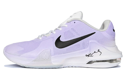 Nike Баскетбольные кроссовки Air Max Impact 4 Lunar Post, Night Island Mist Shock Absorbers, низкие, мужские, фиолетово-белые dm1124-100(teamk-夜屿迷雾) | violet