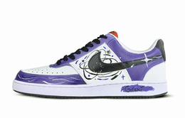 Nike Кроссовки для скейтбординга Court Vision 1 Future Twilight, износостойкие, низкие, мужские, цвет: черный, белый, фиолетовый dm1187-101(team616-未来暮色) | black white purple