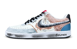 Nike Кроссовки для скейтбординга Court Vision 1 Wilderness Pursuit, износостойкие, белые, мужские dm1187-101(team616-逐野) | white