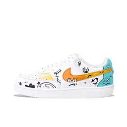 Nike Кроссовки для скейтбординга Court Vision 1, мужские, низкие, черные/оранжевые/синие dh2987-101（team878-橙风破浪） | black/orange/blue