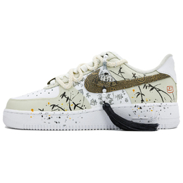 Nike Кроссовки для скейтбординга Air Force 1 Ink Bamboo, износостойкие, низкие, белые, мужские cw2288-111（team335-墨竹） | white