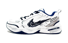 Nike Air Monarch 4 легкие низкие массивные кроссовки, увеличивающие рост, мужские, белые, серые 415445-102（team631- 墨影） | white gray