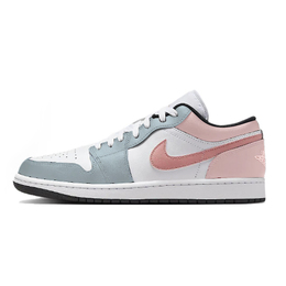Jordan Баскетбольные кроссовки Air 1 Swift Macaron, износостойкие, низкие, винтажные, мужские, сине-розовые 553558-165（team1094-海燕马卡龙） | blue pink