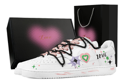 Nike Кроссовки Court Vision 1 Love Bomb, износостойкие, низкие, для скейтбординга, мужские, розово-зеленые dh2987-101(team1171-爱意炮弹-礼盒） | pink