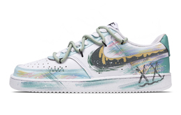 Nike Кроссовки Court Vision 1 Phantom Green с камуфляжным принтом, износостойкие, низкие, для скейтбординга, мужские, белые, зеленые dh2987-101(team73-幻绿迷绘) | white green