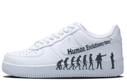 Nike Кроссовки Air Force 1, износостойкие, легкие, увеличивающие рост, низкие, мужские, для скейтбординга, черно-белые cw2288-111（team972-进化征途） | white