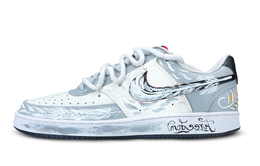 Nike Кроссовки Court Vision 1 Feathered Wings, износостойкие, низкие, для скейтбординга, серые, мужские dm1187-101(team616-羽翼) | light gray