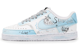 Nike Кроссовки для скейтбординга Court Vision 1, мужские, низкие, белые/синие dh2987-101(team1279-自由之岛) | blue white