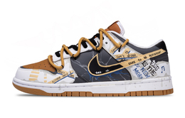 Nike Кроссовки для скейтбординга Dunk Freedom Of Everything, износостойкие, низкие, мужские, белые, серые, коричневые fq6965-700(team420-万物自由) | white gray brown