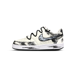 Nike Кроссовки Court Vision 1 Tower Rabbit с амортизацией, износостойкие, низкие, для скейтбординга, мужские, черно-белые dm1187-101(teameight-dm暗夜荆棘） | black white
