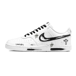 Nike Кроссовки для скейтбординга Court Vision 1 Low Top, мужские, черно-белые dh2987-101(team1080-道院深渊） | white