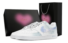 Nike Кроссовки для скейтбординга Court Vision 1 Low Top, мужские, белые, синие dh2987-101(team773-海洋甜心-爱心礼盒) | white blue