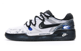 Nike Кроссовки для скейтбординга Full Force Blue Flame Graffiti, износостойкие, низкие, мужские, черные, серые, синие fb1362-101（team717-蓝焰涂鸦） | black blue