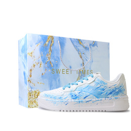 Свободные низкие мужские кроссовки для скейтбординга Anta, Blue White 912418001q-2（team1218-星澜礼袋款） | blue white