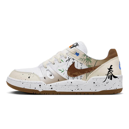 Nike Кроссовки для скейтбординга Full Force, низкие, мужские, коричневые/белые hj3485-121(team56-泼墨春意) | white brown