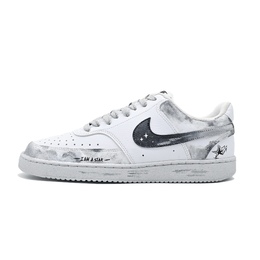 Nike Кроссовки Court Vision 1 Cloud Wild Fleeting Life с низким верхом, устойчивые к истиранию, мужские, белые, серые dh2987-101（team753-云野浮生) | light gray