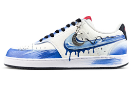 Nike Износостойкие и легкие низкие кроссовки для скейтбординга Court Vision 1, мужские, сине-белые dm1187-101(team173-夜海星沙) | blue white