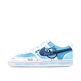 Nike Кроссовки Court Vision 1 для скейтбординга, износостойкие, белые, синие, мужские dh2987-101(team1065-搞怪蓝影） | sky blue