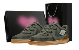 Nike Кроссовки для скейтборда Court Vision 1 Hailin, Heart Box, износостойкие, низкие, цвет зеленый cd5463-300(team459-海林-爱心礼盒) | green
