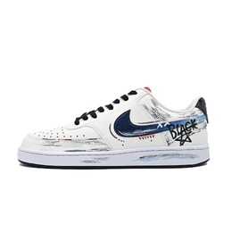 Nike Кроссовки Court Vision 1 Stellar Core Ruins с низким верхом, устойчивые к истиранию, мужские, белые, серые, синие dm1187-101(team1198-星核废墟) | light gray