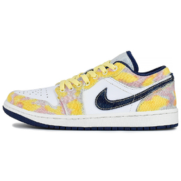 Jordan Износостойкие и легкие баскетбольные кроссовки Air 1 Vintage Low Top, мужские, белые, желтые ih0648-141(team96-夏日来信) | white yellow