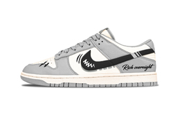 Nike Кроссовки для скейтбординга Dunk Deeply In Love Blooming Season, износостойкие, низкие, мужские, серые, белые, черные hf5441-100(team930-热恋花期) | black white gray