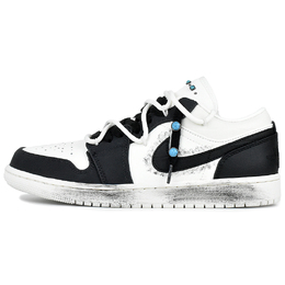 Jordan Баскетбольные кроссовки Air 1 Lightweight Low Top Vintage, мужские, черно-белые io2242-101(team96-街头风雨) | black white