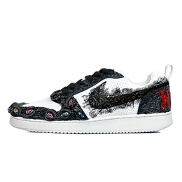 Низкие мужские кроссовки для скейтбординга Court Borough Nike, Black 838937-102(teamy-男款魔障黑红) | black