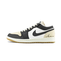 Jordan Баскетбольные кроссовки Air 1 Low Dongdan, износостойкие, винтажные, белые, коричневые ib8855-121（team448-love） | black brown