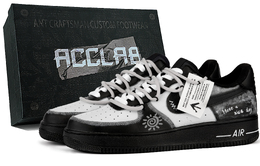 Nike Кроссовки Air Force 1 для скейтбординга, износостойкие, мужские, черно-серые cw2288-001(team975-混沌初开-礼盒) | black gray