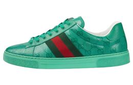 Gucci Кроссовки Ace 'GG Crystal Canvas Green' 760775 facrf 3751 | green