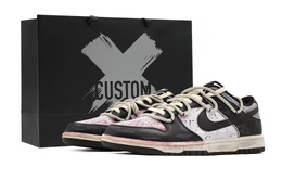 Nike Кроссовки для скейтбординга Dunk Evening Glow в винтажном стиле, износостойкие, с эффектом потертости, мужские, черно-серые dd1391-100(team218-火烧云s-box) | black gray