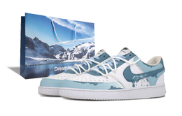 Nike Кроссовки для скейтбординга Court Vision 1 Nebula, износостойкие, низкие, мужские, сине-белые dh2987-101(team253-星云-box) | blue white