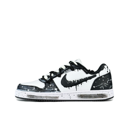 Nike Низкие износостойкие кроссовки для скейтбординга EBERNON Midnight Shooting Stars, мужские, черно-белые aq1774-102（team1054-午夜流星） | white