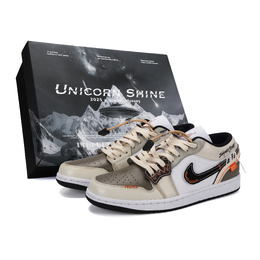 Jordan Баскетбольные кроссовки Air 1 Brown Shadow Walker, износостойкие, низкие, винтажные, коричневые 553558-165（team1225-棕影行者s-box） | brown-galaxy box